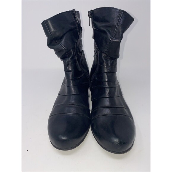 Remonte Dorndorf Boots Womens 37 US 6.5 Black Leather Short Inside Zip Career - Picture 5 of 12
